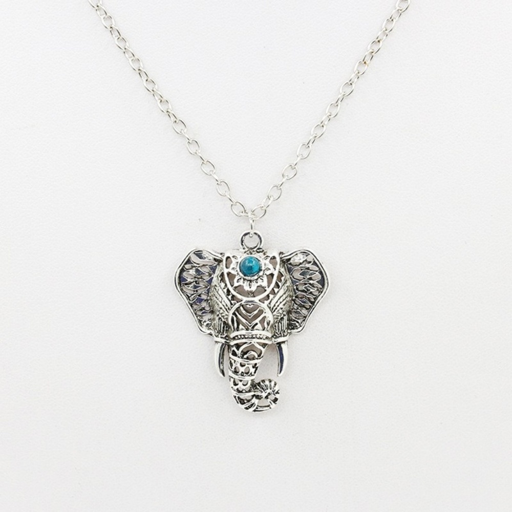 2/$25 Elephant Silver Necklace, NEW - Picture 3 of 4